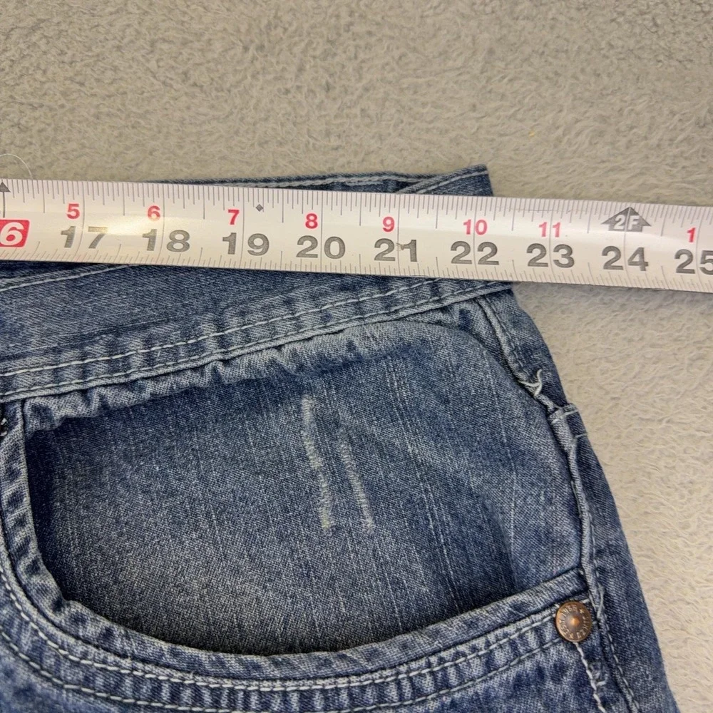 Jinzu Jeans Mens 44x32 Blue‎ Relaxed Fit Straight Denim Studded Back 46 Tag